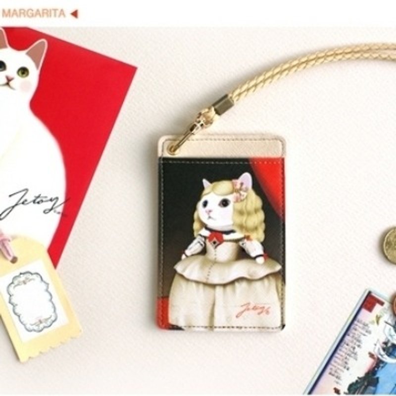 JETOY, Choo choo sweet cat second generation neck rope tag _Margarita (J1312404) - ID & Badge Holders - Genuine Leather Red