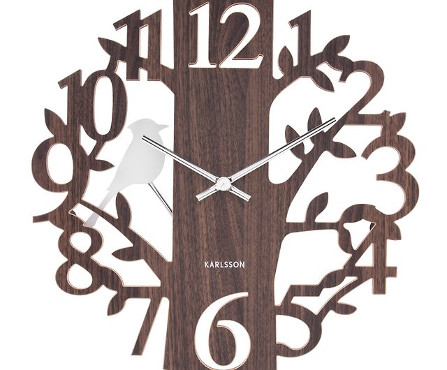 Wall clock woodpecker MDF brown - Shop urlifestyle -