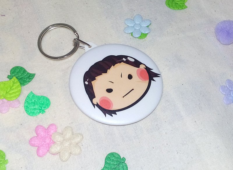 [Katakura Kojuro] Mirror key ring + badge [two entries] - ที่ห้อยกุญแจ - พลาสติก ขาว