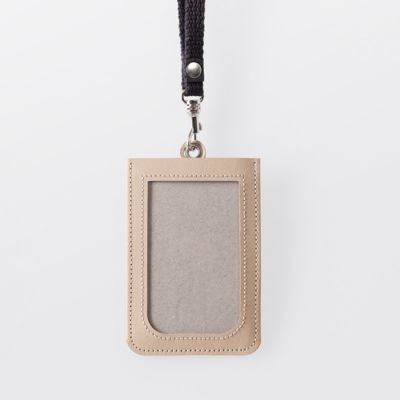 Washable Paper ID Badge Holder in Mojave Sand - ที่ใส่บัตรคล้องคอ - กระดาษ สีกากี