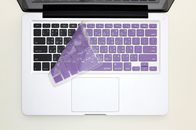BEFINE Apple MacBook Pro 13/15/17 專用鍵盤保護膜(KUSO中文Lion版) 紫底白字 (8809305222634) - 電腦配件 - 其他材質 紫色