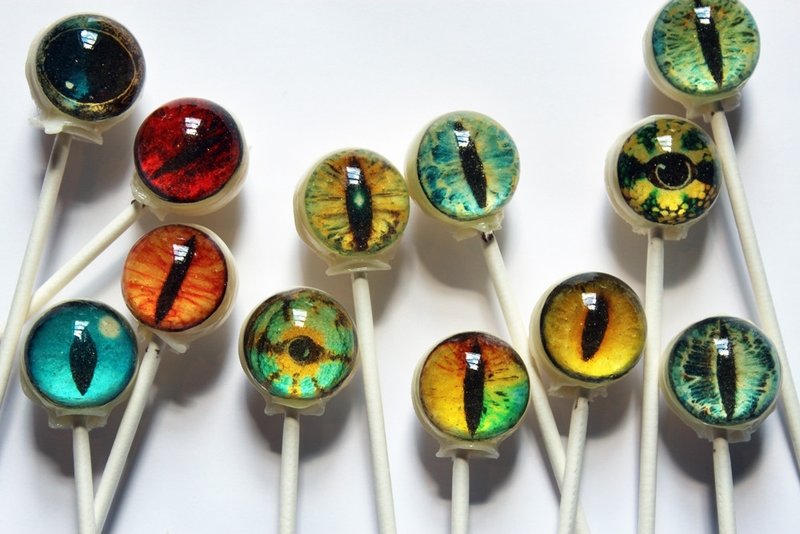 Vintage Confections creature eyes Lollipop 恐龍眼睛棒棒糖 - 零食/點心 - 新鮮食材 多色