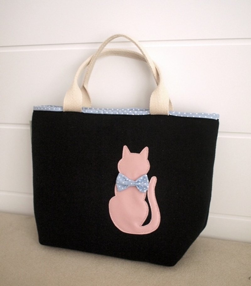 hairmo. Cats sit out bag / lunch bags - Zip subsection (black) - Handbags & Totes - Cotton & Hemp Black