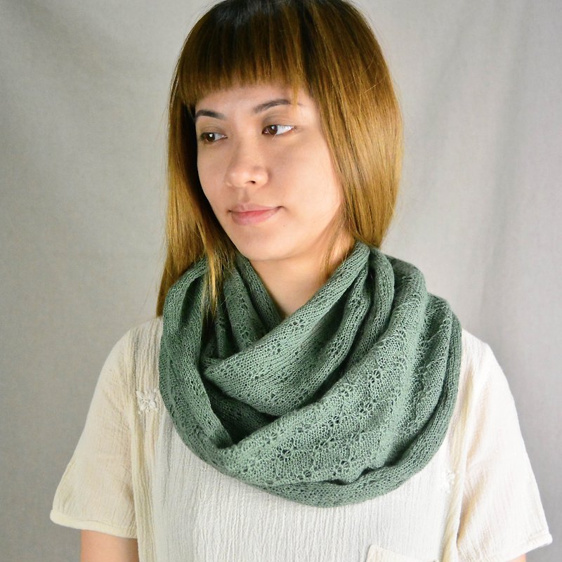 Alpaca knitting scarves unlimited green lake _ _ fair trade - ผ้าพันคอ - วัสดุอื่นๆ สีเขียว