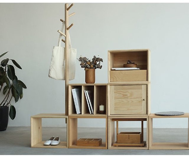 熹山工房 Free Combination Of Solid Wood, Solid Wood Storage Cabinets With Doors And Shelves Ikea