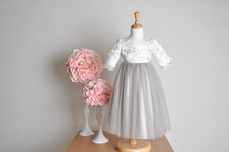 蕾絲手工訂製花童禮服 - 其他 - 其他材質 白色