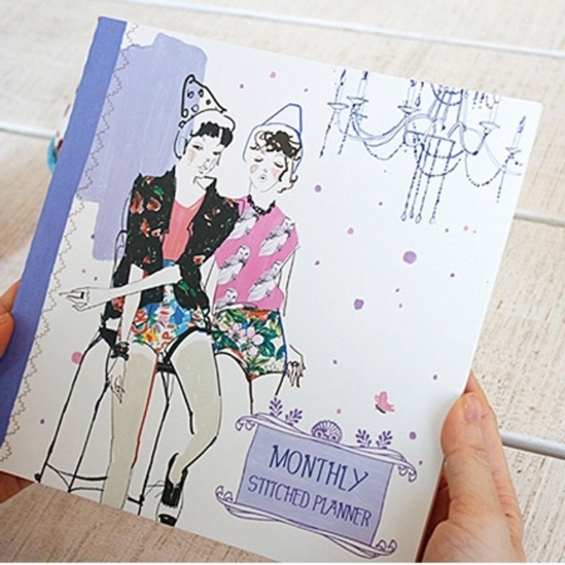 Dessin x 7321 Design-Lovely月計畫表L-女孩們,7321-01361 - Notebooks & Journals - Paper Blue