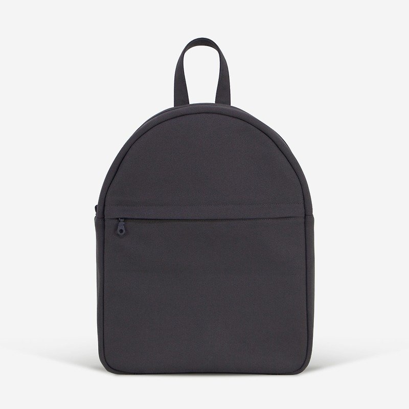 Large Minimal Simple Backpack in Canvas/Up to 13inch Laptop/Unisex/In 4 colors - กระเป๋าเป้สะพายหลัง - ผ้าฝ้าย/ผ้าลินิน สีเทา