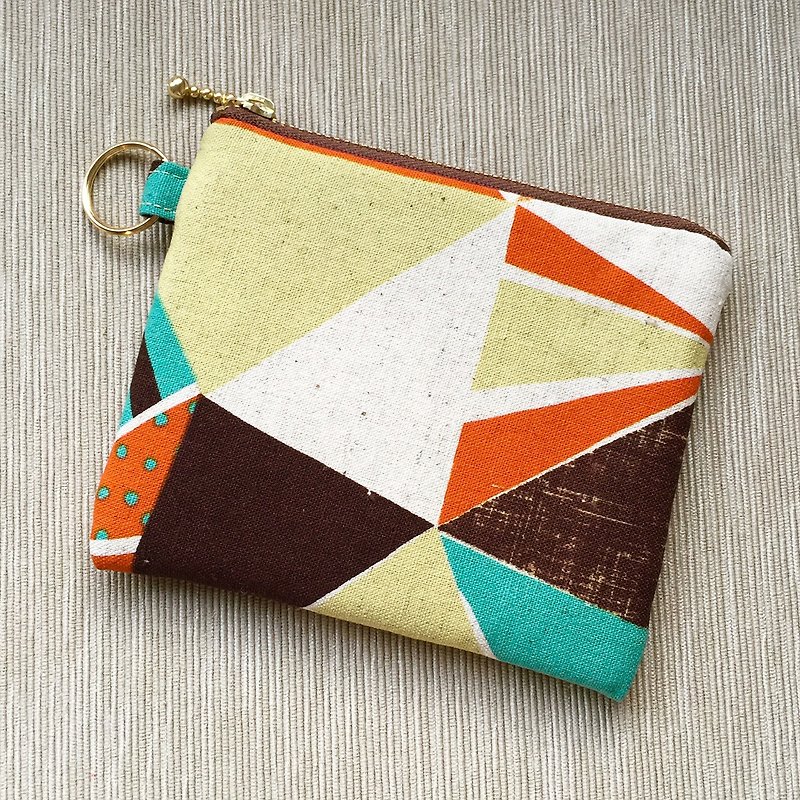 [Birthday / Christmas / purse] Lucky keychain purse - geometric color - กระเป๋าใส่เหรียญ - วัสดุอื่นๆ หลากหลายสี