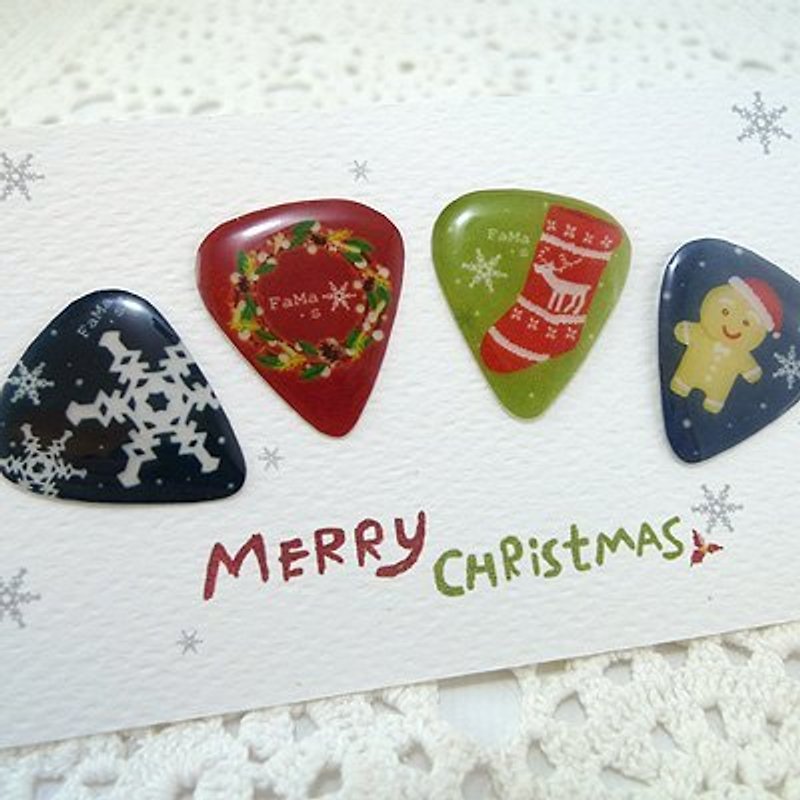 聖誕優惠✴✴2012聖誕節✴✴FaMa‧s Pick吉他彈片-一組四款 - Necklaces - Plastic Multicolor