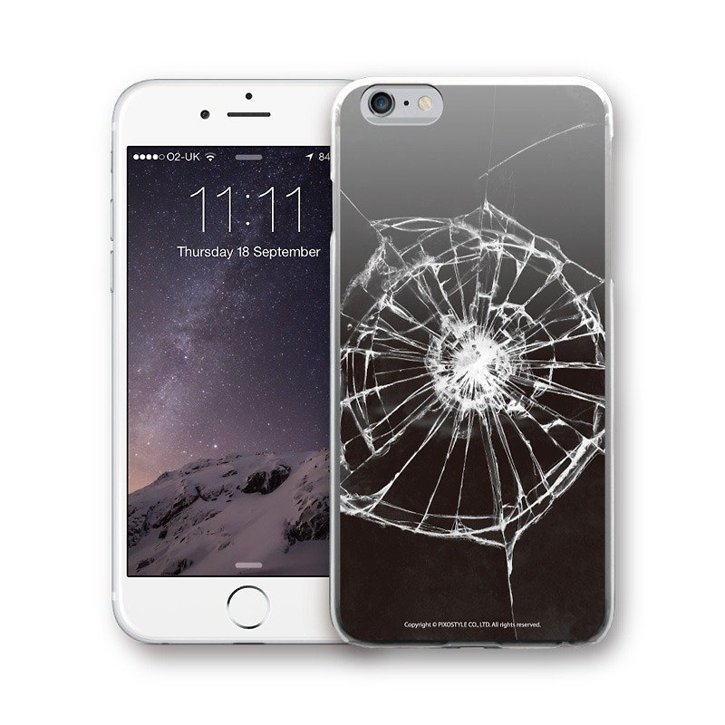 AppleWork iPhone 6 / 6S / 7/8 Original Design Case - Cracked PSIP-204 - Phone Cases - Plastic Black