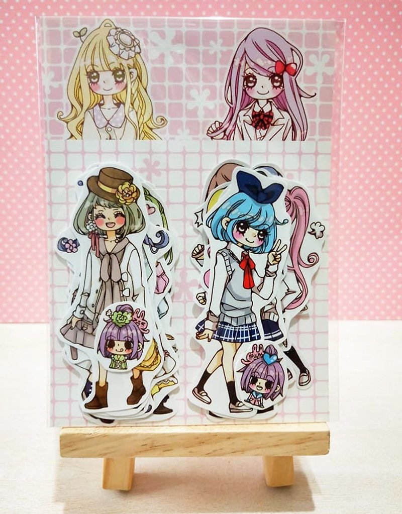 Uniform Girl x Forest Girl - Sticker Set - Stickers - Paper Multicolor