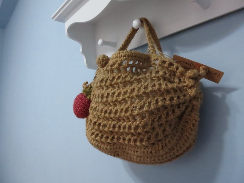 暖かい手作りの手織りノットパッケージ - トート・ハンドバッグ - その他の素材 