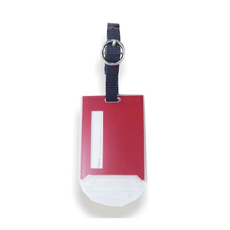 Organized Travel- Castle Series luggage tag (sporty red) - Luggage Tags - Plastic Red