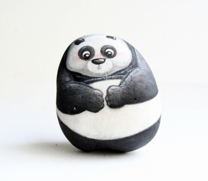 Panda (Stone painting) - อื่นๆ - วัสดุกันนำ้ หลากหลายสี