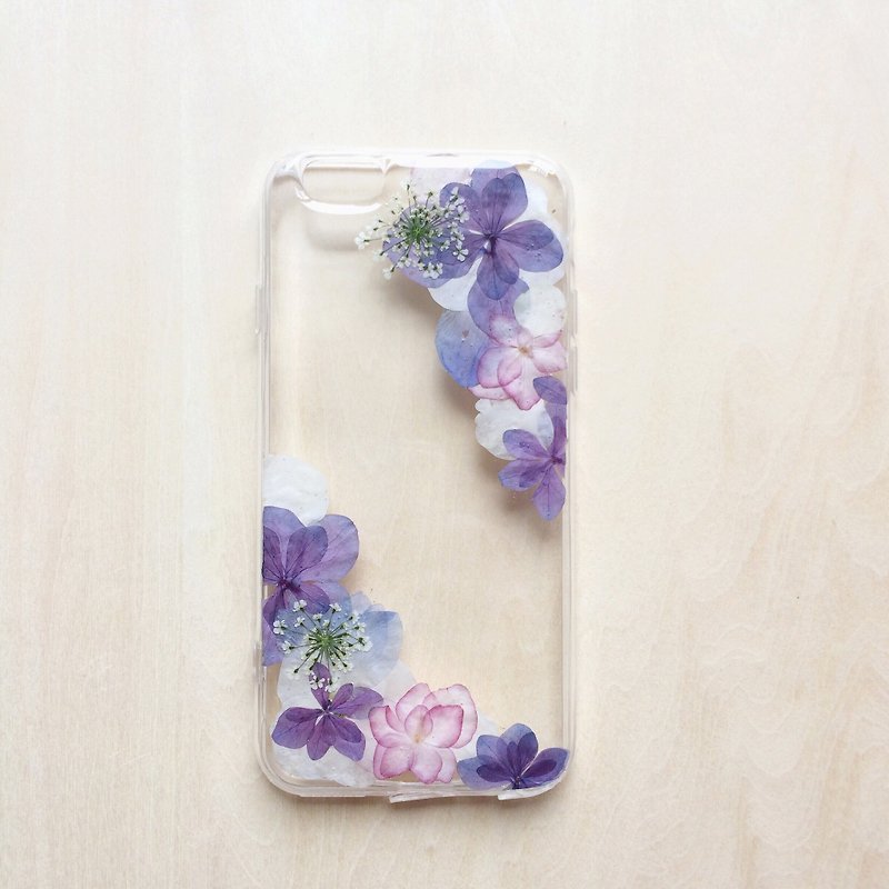 Pressed flowers Phone Case / Hydrangea - Phone Cases - Other Materials 
