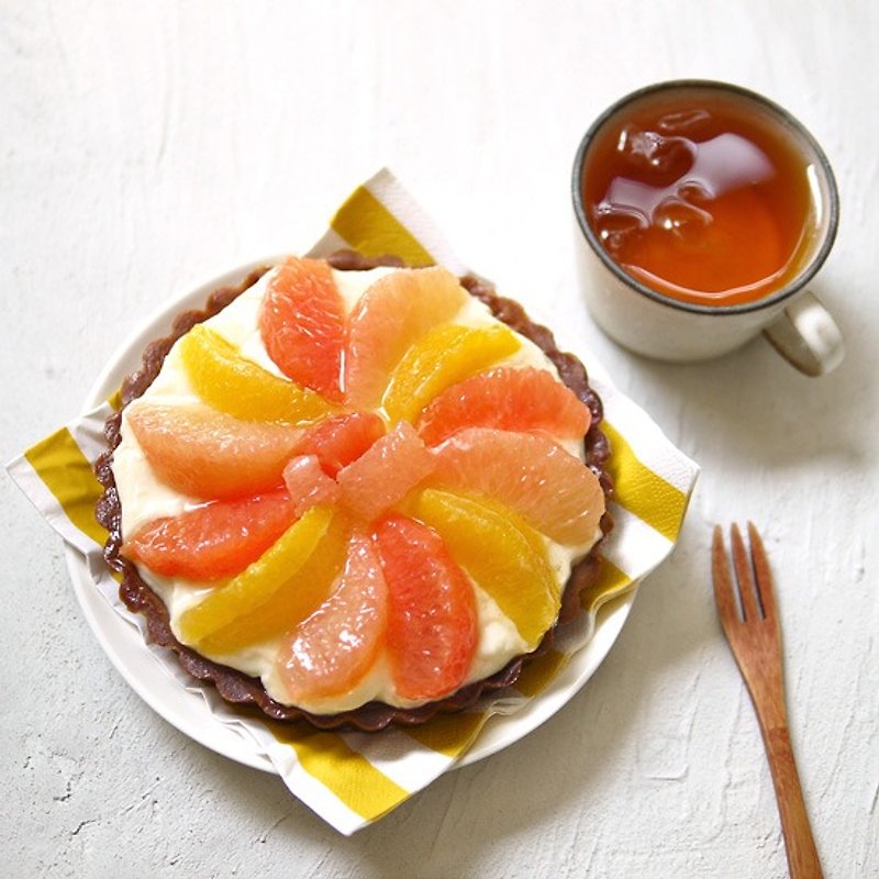 日本のハンドメイド外国フルーツグレープフルーツオレンジタワー/ 6インチ - キッシュ・パイ - 食材 