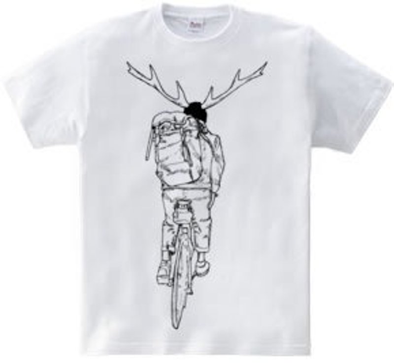 DEER RIDE (t-shirts 5.6oz) - เสื้อยืดผู้ชาย - วัสดุอื่นๆ ขาว