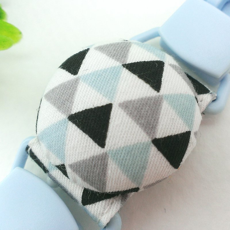 Temperament triangle geometry-3 colors are available. Handkerchief holder - Bibs - Cotton & Hemp Blue