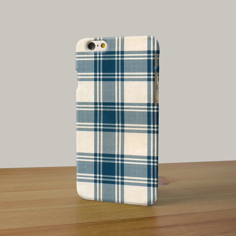 Blue Tartan Plaid Blanket 123 3D Full Wrap Phone Case, available for  iPhone 7, iPhone 7 Plus, iPhone 6s, iPhone 6s Plus, iPhone 5/5s, iPhone 5c, iPhone 4/4s, Samsung Galaxy S7, S7 Edge, S6 Edge Plus, S6, S6 Edge, S5 S4 S3  Samsung Galaxy Note 5, Note 4, N - อื่นๆ - พลาสติก 