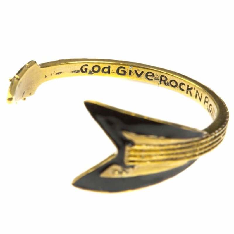 Flying V bangle in brass,Rocker jewelry ,Skull jewelry,Biker jewelry - Bracelets - Other Metals 
