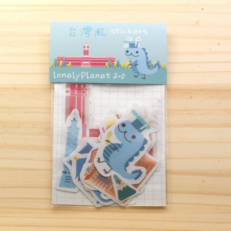 [Lonely Planet 2.0] small sticker - Taiwan air (15 in) - Stickers - Paper Multicolor