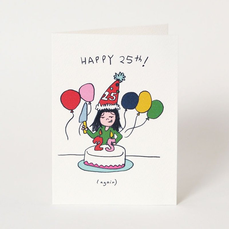 生日卡 1套4張 Birthday card set - 卡片/明信片 - 紙 白色