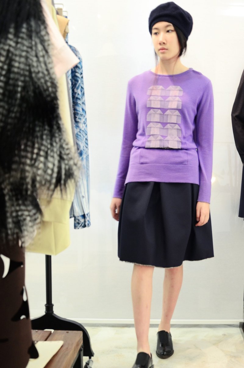 "House in order" Cashmere jumper (Hong Kong Design brand) - Women's Sweaters - Other Materials Blue