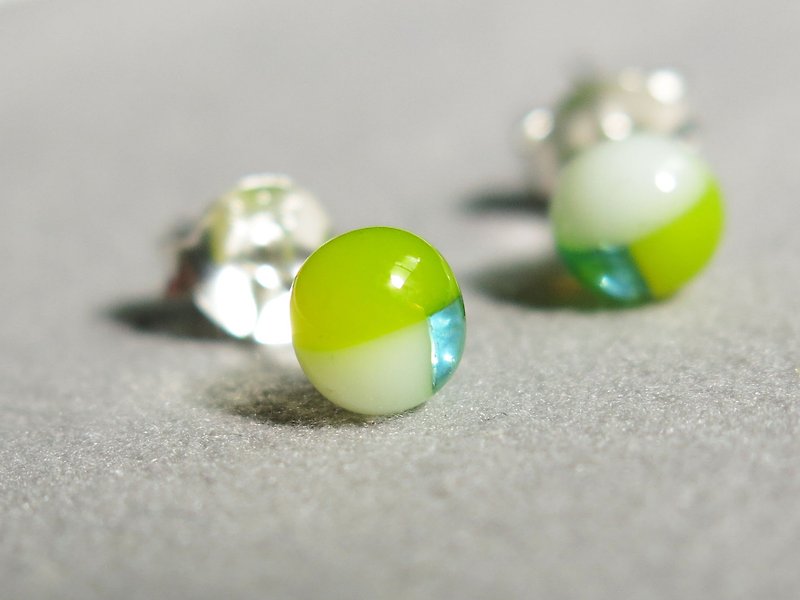 Back to Liuli Sterling Silver Ear Pins - Earrings & Clip-ons - Glass Green