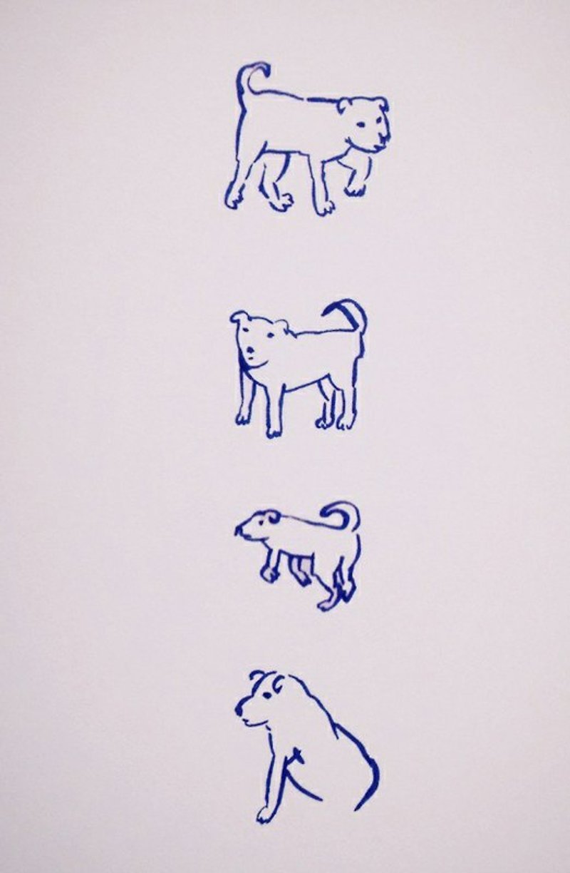 Dogs habits _ Postcards - Cards & Postcards - Paper White