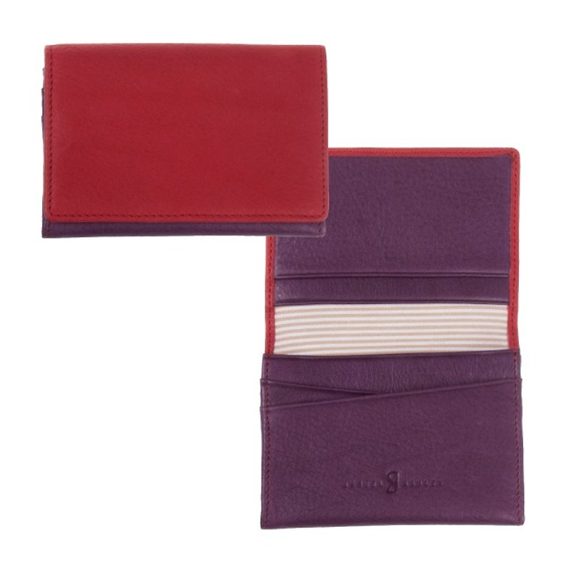 New Arrivals ● Samuel & amp; Ashley colorful purple pink leather business card holder ● 84 fold and then shipped free - อื่นๆ - หนังแท้ สีม่วง