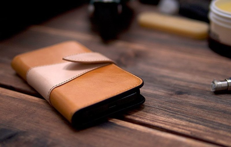 alto iPhone 5S/SE 真皮手機套Foglia 淺棕 皮革 保護套 Leather Case
