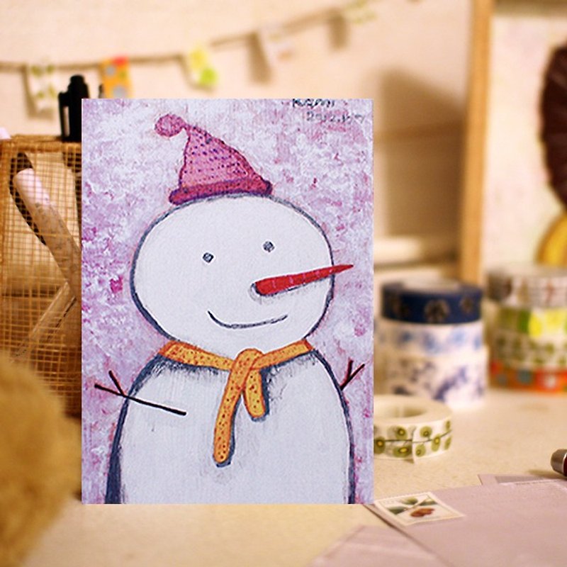 Postcard ∣ Snowman - การ์ด/โปสการ์ด - กระดาษ หลากหลายสี