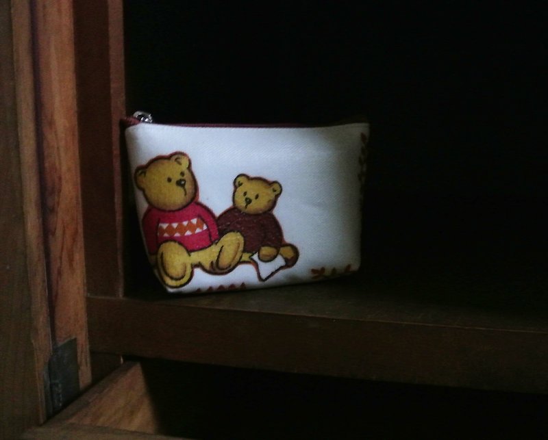 [T - C] Bear handmade purse can hang the bag when the key ring - กระเป๋าใส่เหรียญ - วัสดุอื่นๆ 