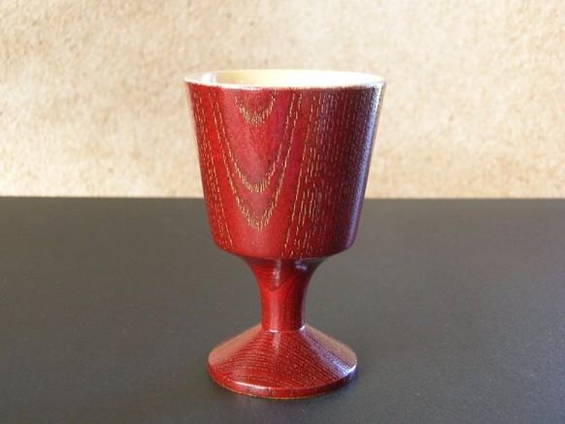 [Christmas gift] 高腳杯／酒紅色 - 茶具/茶杯 - 木頭 紅色