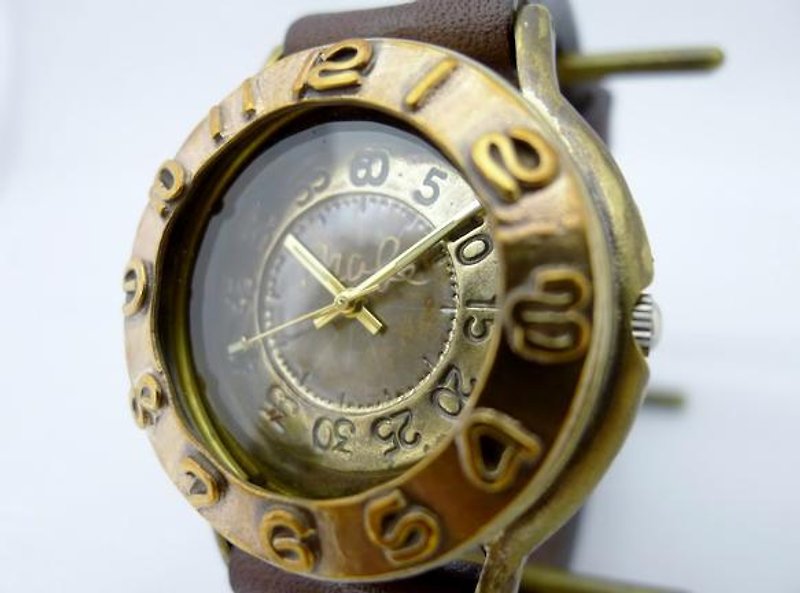 "Explorer-JB3" JUMBO Brass 銅ベゼル BR[JUM65B] - Women's Watches - Genuine Leather 