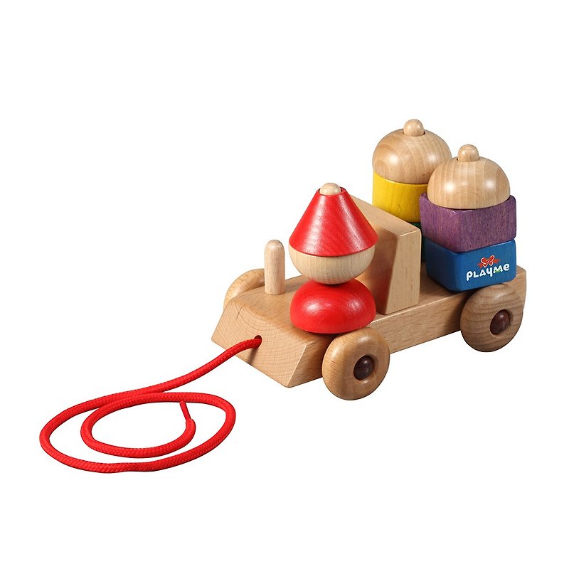歡樂禮物車 Gift Car-木製拖拉玩具 - 寶寶/兒童玩具/玩偶 - 木頭 