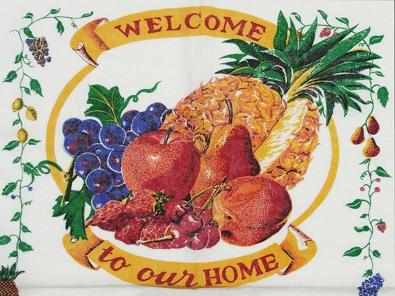 1996 美國早期年代布面月曆 welcome to our home - 壁貼/牆壁裝飾 - 其他材質 多色