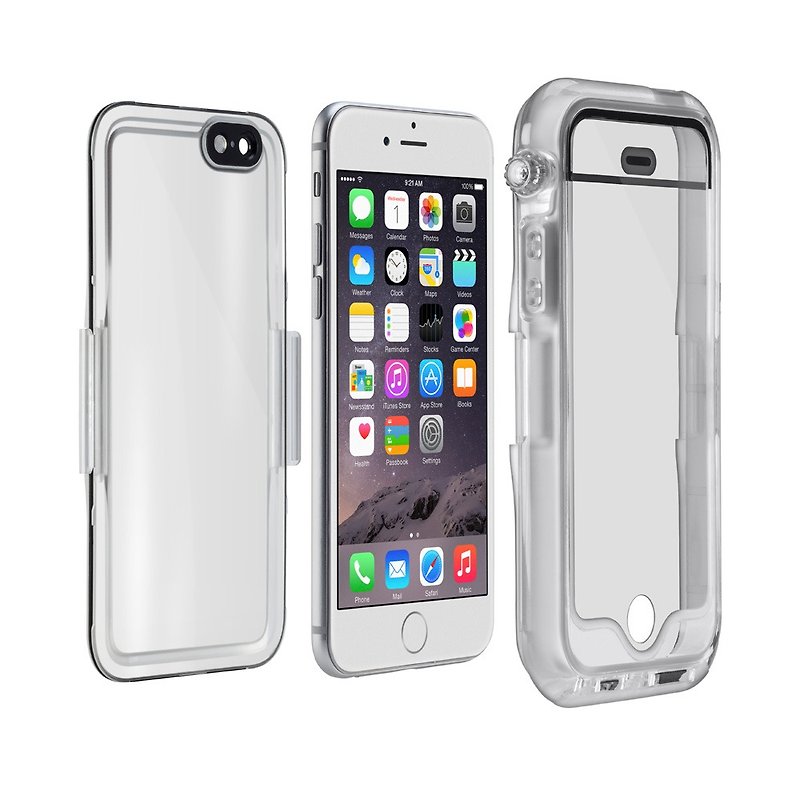 【NOMU]ポセイドンiPhone 6 / 6S（4.7インチ）防水フォンケース（白スプレー） - スマホケース - プラスチック ホワイト