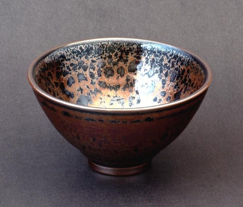 [Sheen] Obsidian may kiln into gold Tianmu carefully selected NRK bad bowl [Premium Edition] Golden Leopard original check Outgoing Quality Assurance - Teapots & Teacups - Other Materials Black