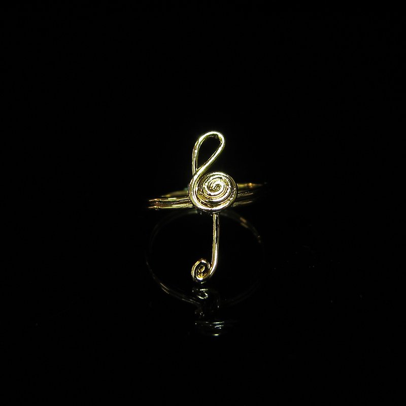 Winwing Metal Wire Braided Ring-【Musical Note on Finger】 - แหวนทั่วไป - โลหะ 