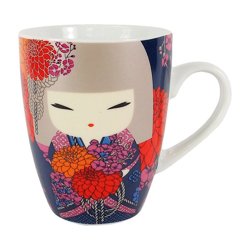 Mug-Tomona Sincere Friendship【Kimmidoll Cup-Mug】 - แก้วมัค/แก้วกาแฟ - ดินเผา สีน้ำเงิน