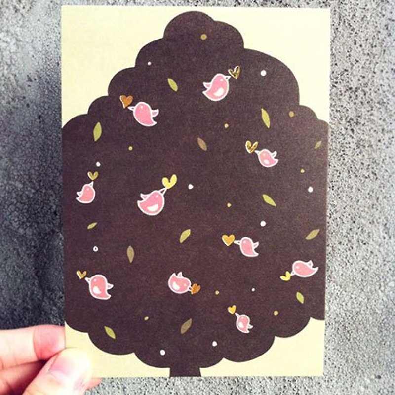 Postcard-Happy bird - Cards & Postcards - Paper Black