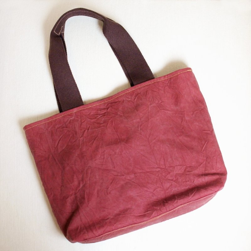 1pinfun ♡ canvas shoulder back tote bag red * - Messenger Bags & Sling Bags - Other Materials Red