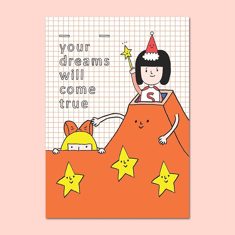 Your dream will come true / Postcard - Cards & Postcards - Paper Red