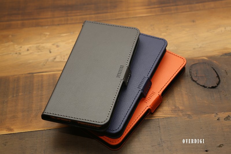 OVERDIGI Cosmo for iPhone6(S) Textured side flip leather case - อื่นๆ - หนังแท้ สีส้ม