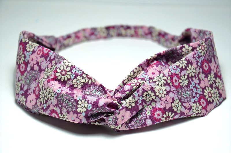_ Garden purple cross ribbon - Hair Accessories - Other Materials Purple