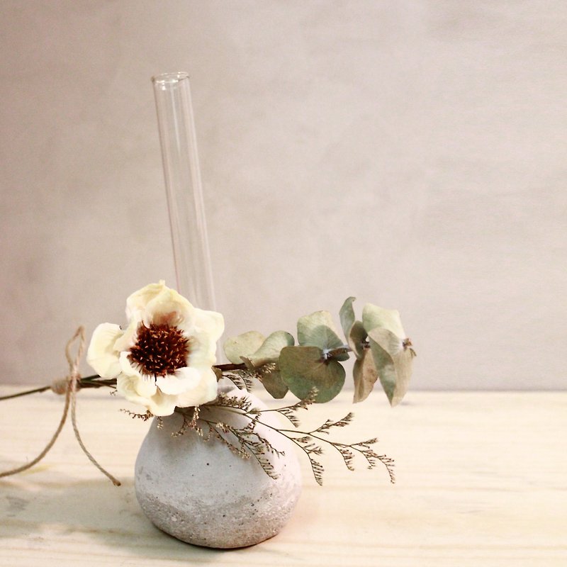 White Songhua dried bouquet / flower arrangement flower / New Year Bouquet - Plants - Cement White
