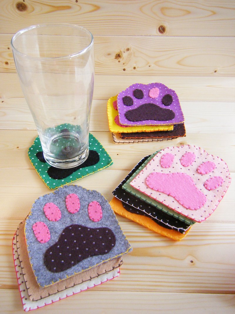 Little lines - Cat palm coasters (set of four) - Coasters - Other Materials Multicolor