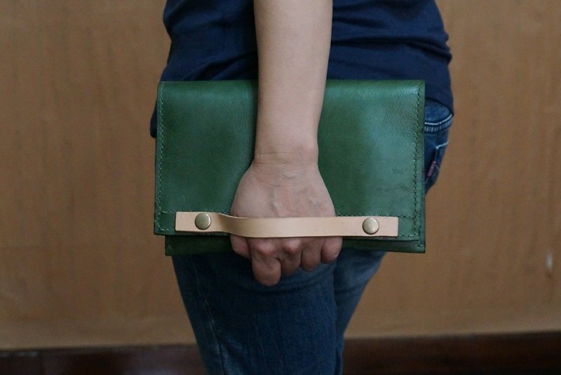 For men and women hand-sewn Clutch - Other - Genuine Leather 